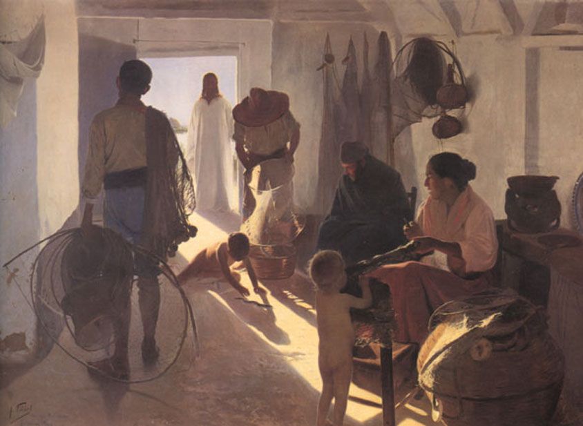 Los amigos de Jesús, pintura de Antonio Fillol Granell