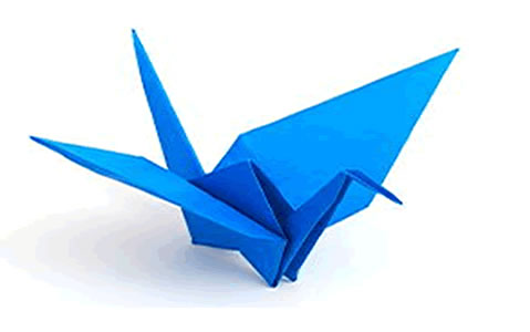Grulla hecha en papel (Origami)