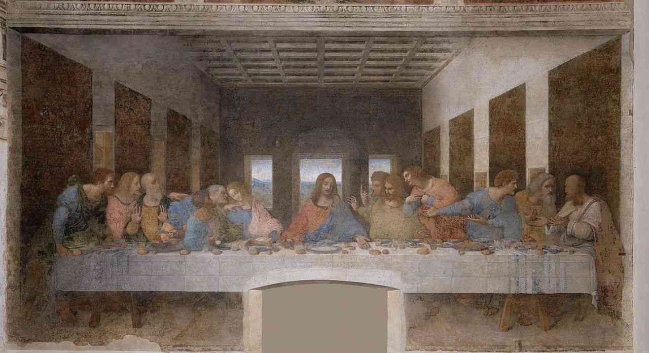 Pintura La última cena, de Leonardo di ser Piero da Vinci