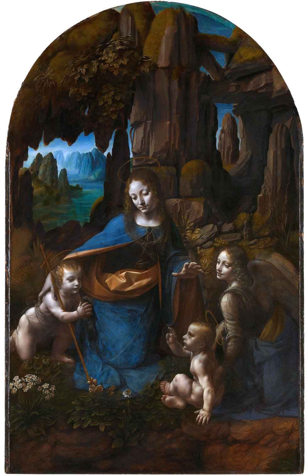 Pintura Virgen de las Rocas2 de Leonardo di ser Piero da Vinci