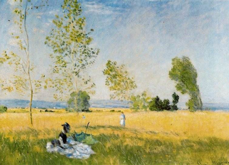 Campos de Bezons, pintura de Oscar-Claude Monet
