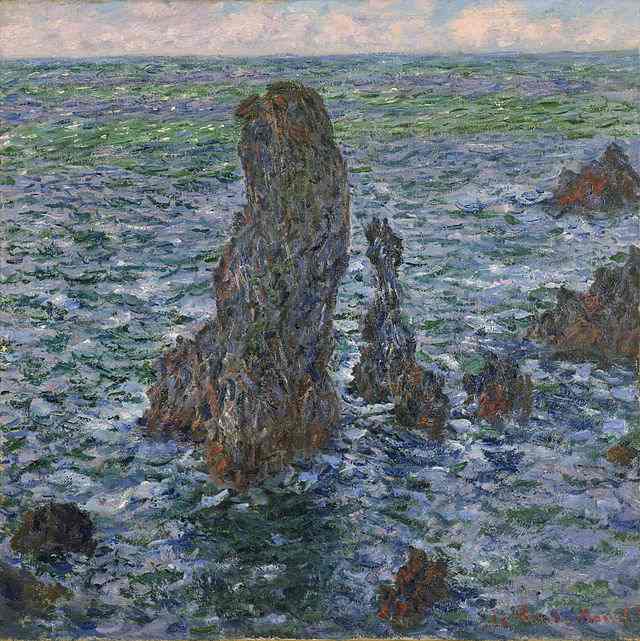 Las pirámides Port-Coton, pintura de Oscar-Claude Monet