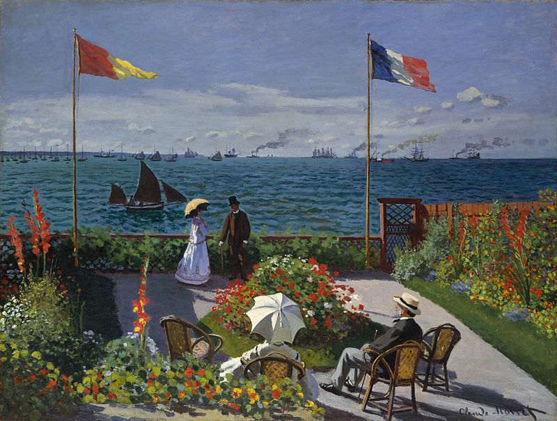 La terraza de Sainte-Adresse, pintura de Oscar-Claude Monet