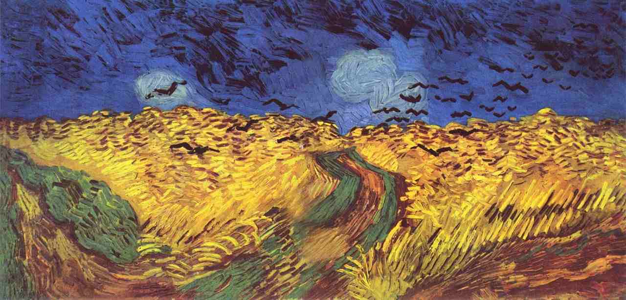 Campo de trigo con cuervos, pintura de Vincent Willem van Gogh