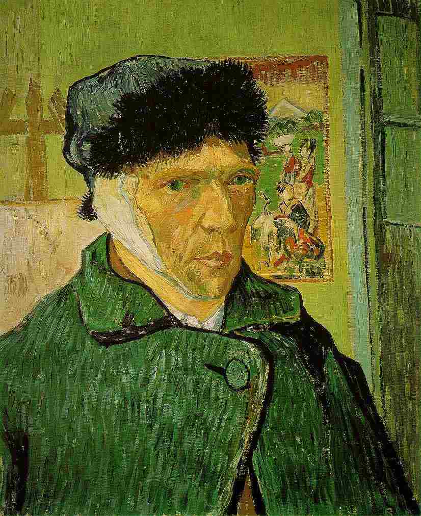 Autorretrato de van Gogh con oreja vendada, pintura de Vincent Willem van Gogh